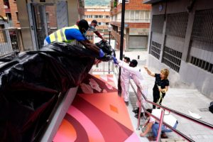 Enmascarando Mural Irala, Bego Intxaustegi